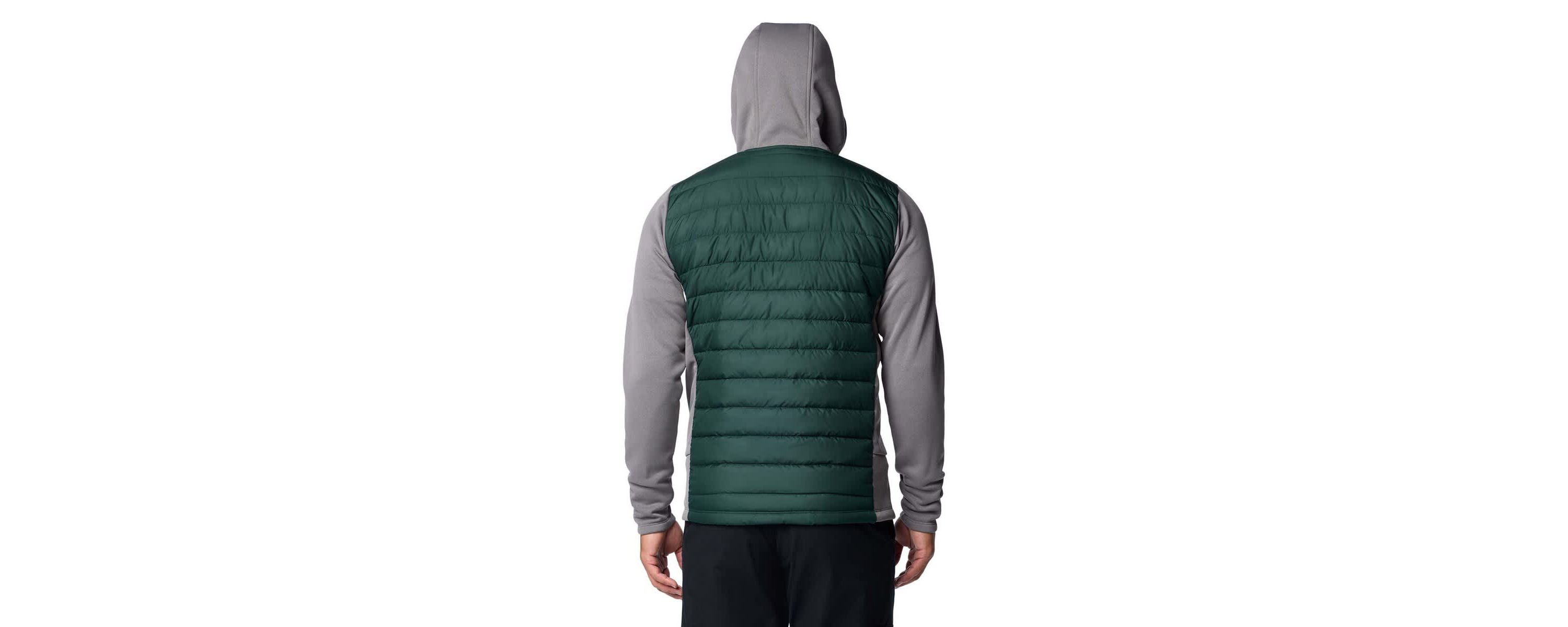 NCAA Green/Gray Michigan State Spartans Out-Shield Hybrid Full-Zip Hoodie Jacket