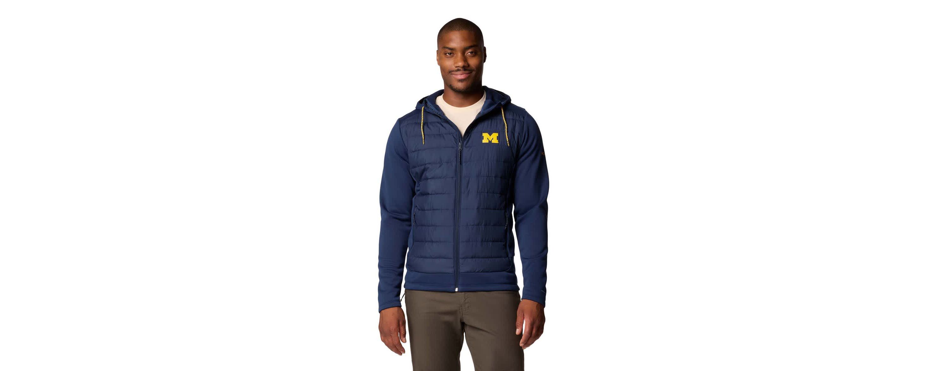 NCAA Michigan Wolverines Out-Shield Hybrid Full-Zip Hoodie Jacket
