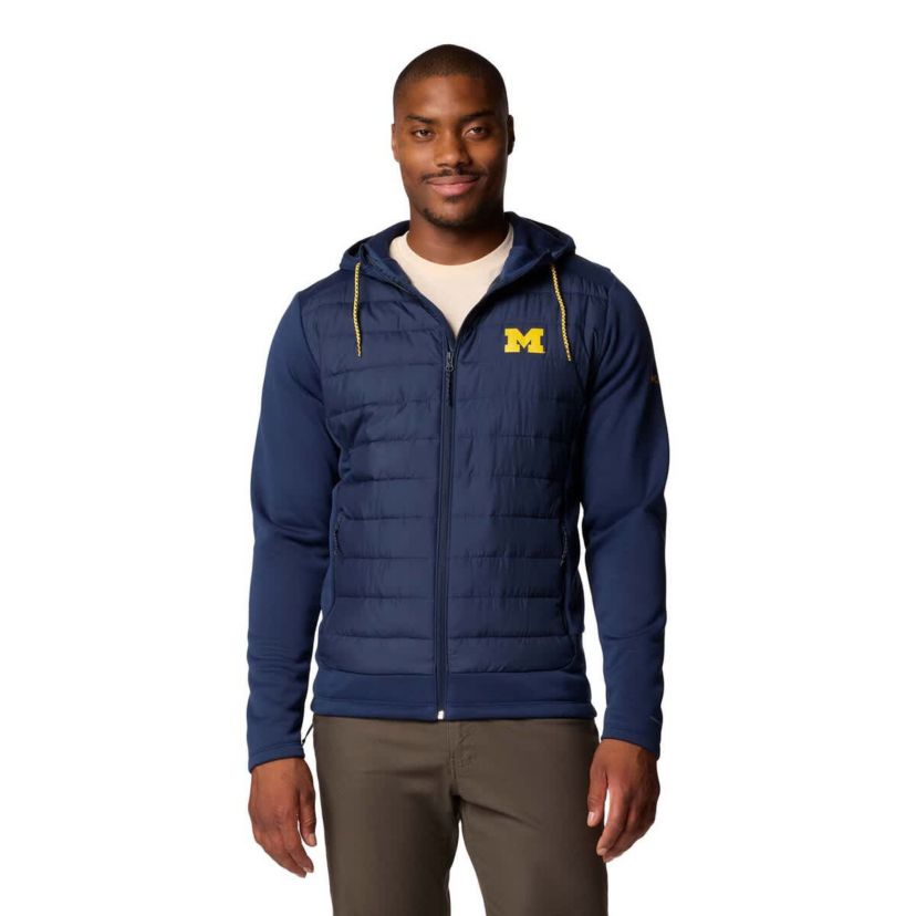 NCAA Michigan Wolverines Out-Shield Hybrid Full-Zip Hoodie Jacket