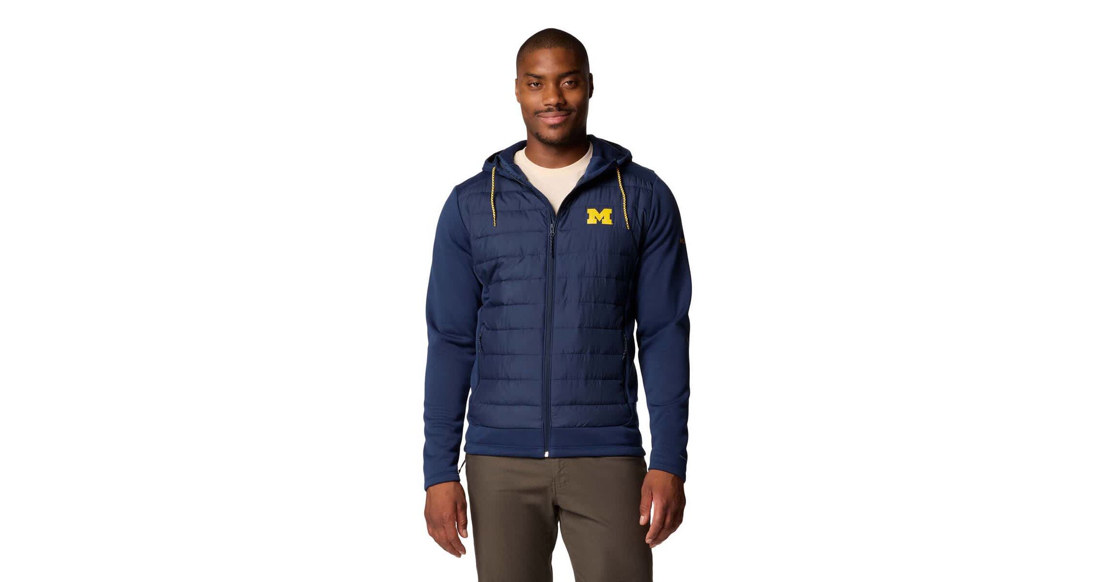 NCAA Michigan Wolverines Out-Shield Hybrid Full-Zip Hoodie Jacket