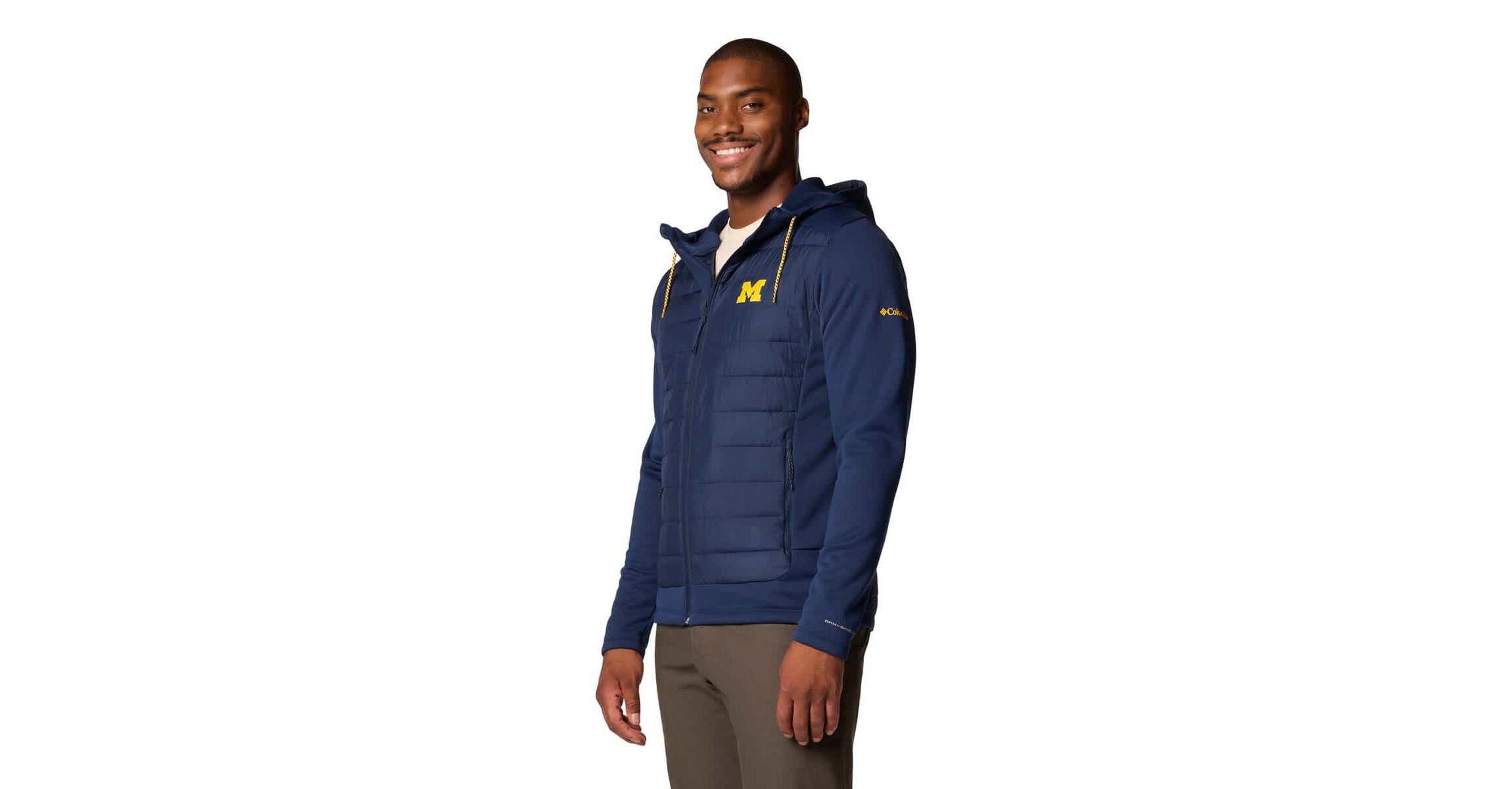 NCAA Michigan Wolverines Out-Shield Hybrid Full-Zip Hoodie Jacket