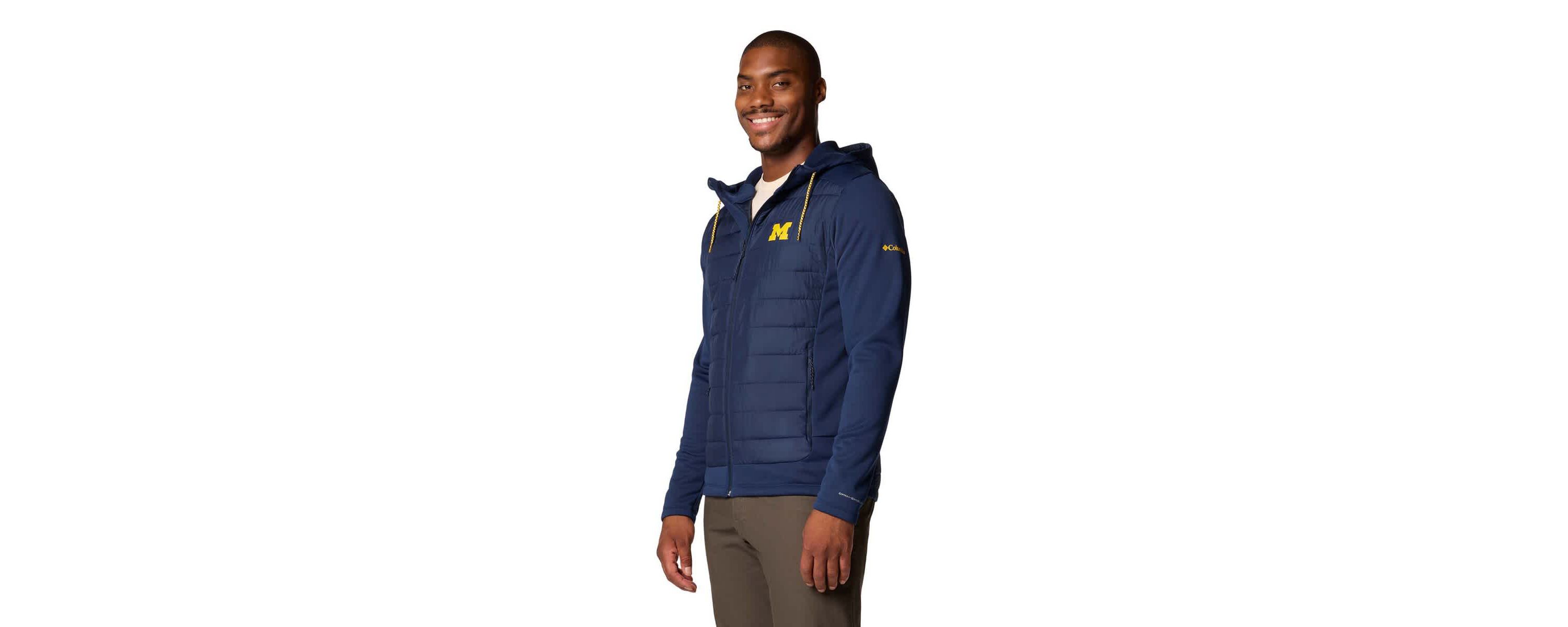 NCAA Michigan Wolverines Out-Shield Hybrid Full-Zip Hoodie Jacket