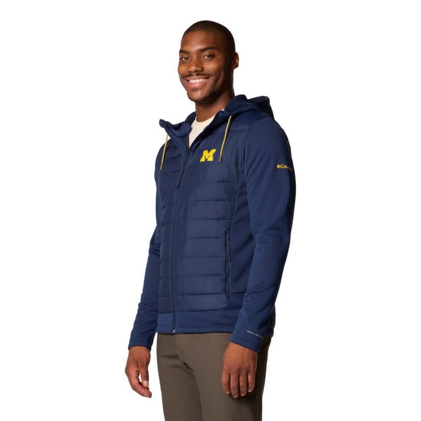 NCAA Michigan Wolverines Out-Shield Hybrid Full-Zip Hoodie Jacket