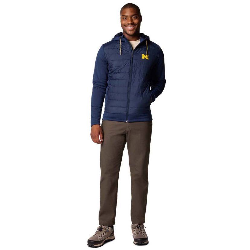 NCAA Michigan Wolverines Out-Shield Hybrid Full-Zip Hoodie Jacket