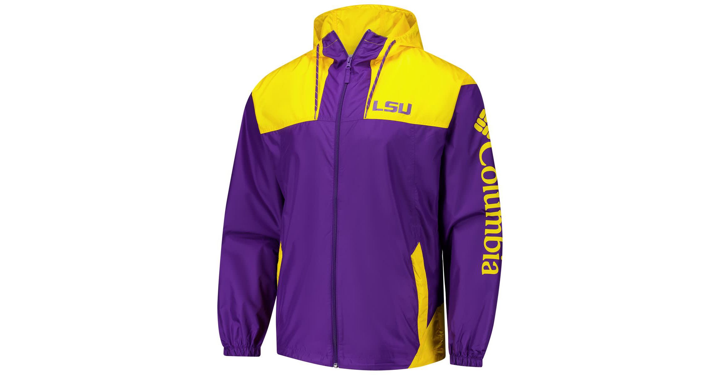 NCAA LSU Tigers Flash Challenger II Omni-Shade Full-Zip Windbreaker Jacket