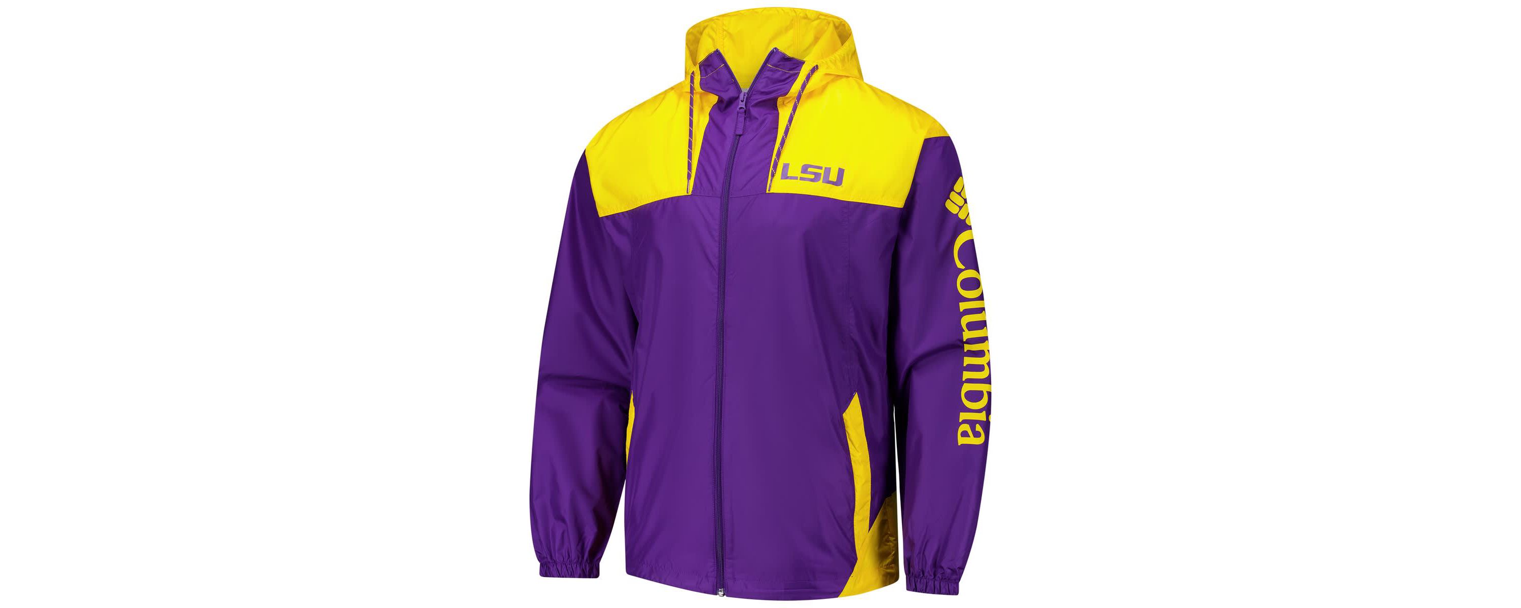 NCAA LSU Tigers Flash Challenger II Omni-Shade Full-Zip Windbreaker Jacket