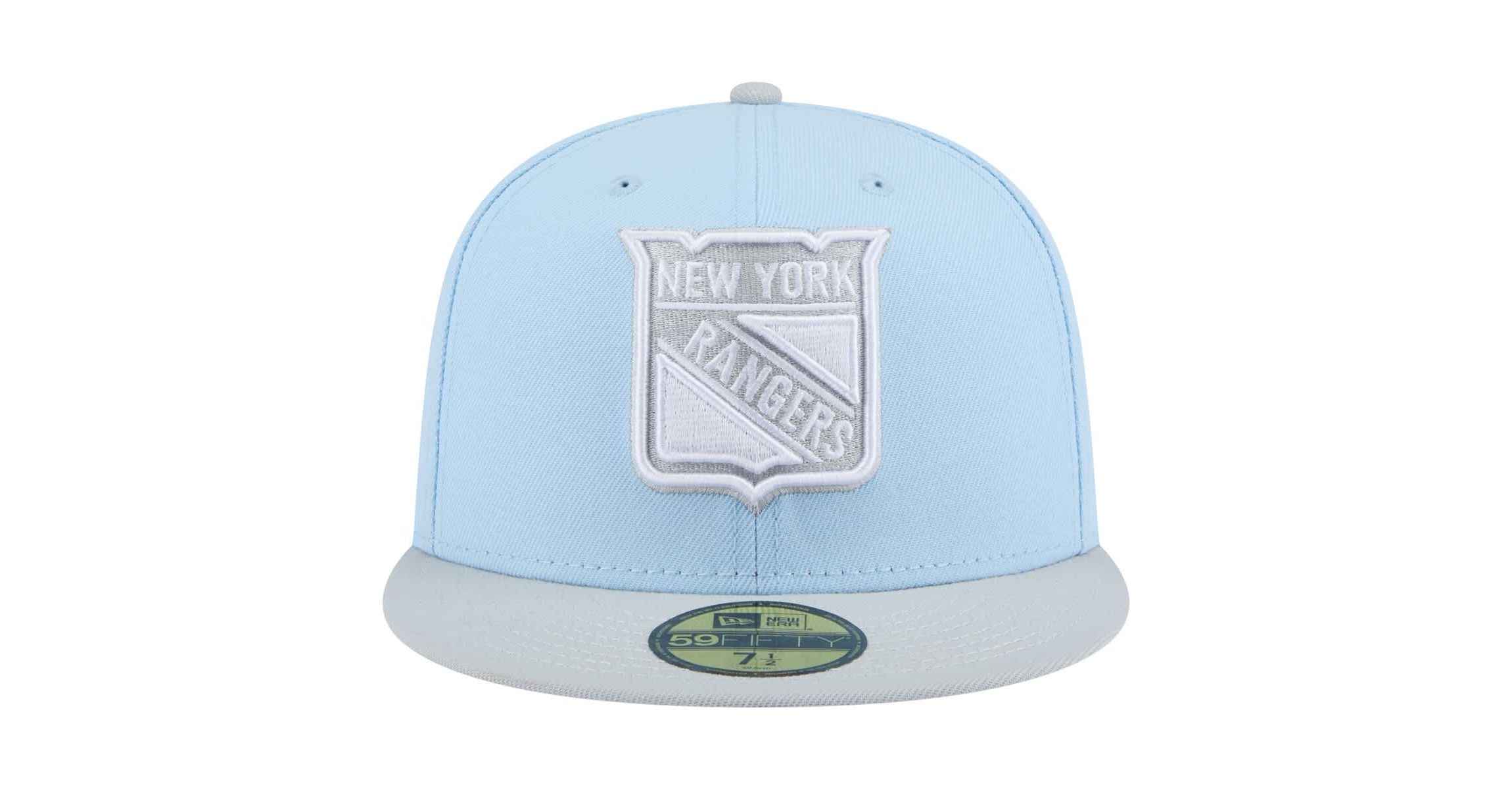 NHL Light Blue/Gray New York Rangers Color Pack 2-Tone 59FIFTY Fitted Hat