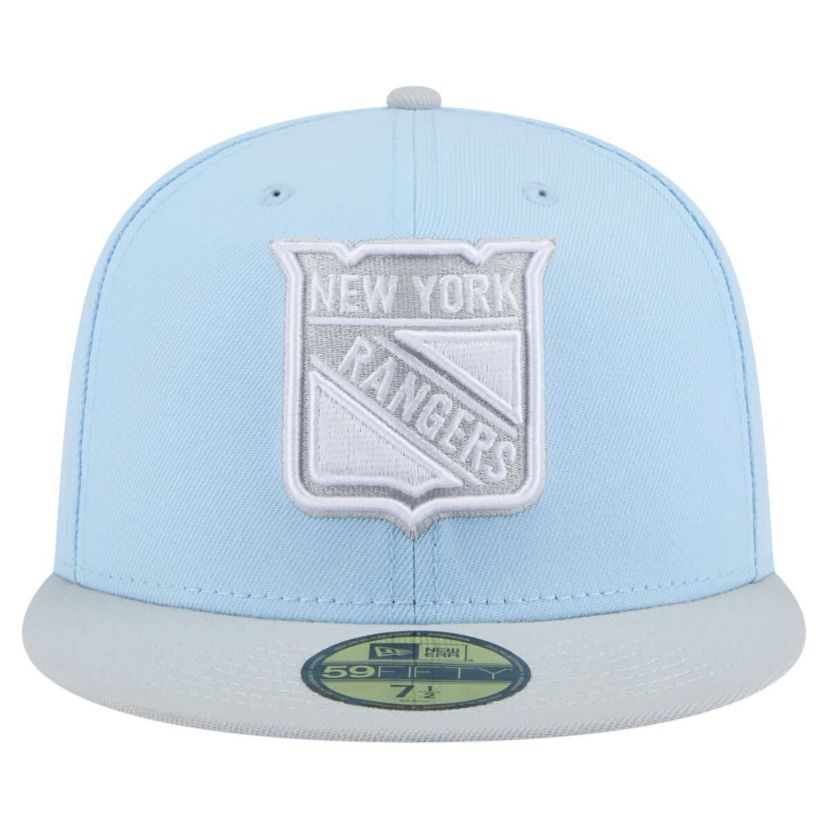 NHL Light Blue/Gray New York Rangers Color Pack 2-Tone 59FIFTY Fitted Hat