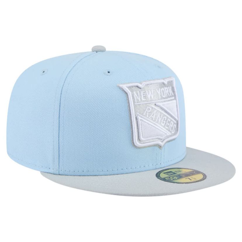 NHL Light Blue/Gray New York Rangers Color Pack 2-Tone 59FIFTY Fitted Hat