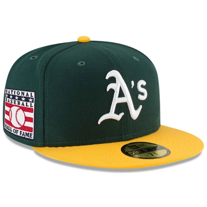 Oakland Athletics MLB Green/Gold Athletics National Baseball Hall of Fame 59FIFTY Fitted Hat