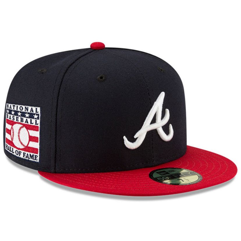 MLB Navy/Red Atlanta Braves National Baseball Hall of Fame 59FIFTY Fitted Hat
