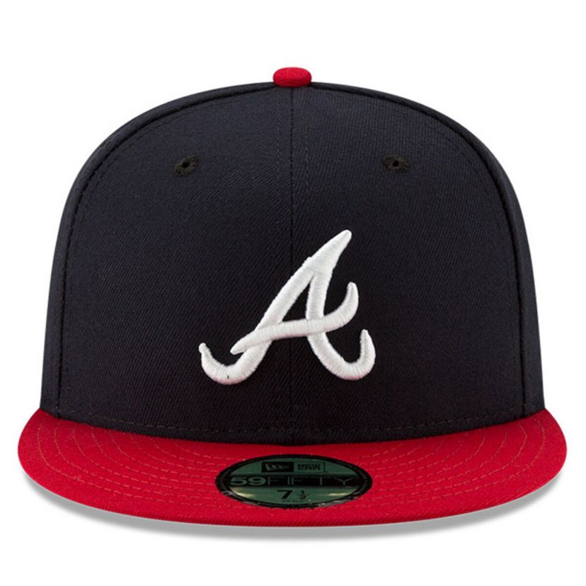 MLB Navy/Red Atlanta Braves National Baseball Hall of Fame 59FIFTY Fitted Hat