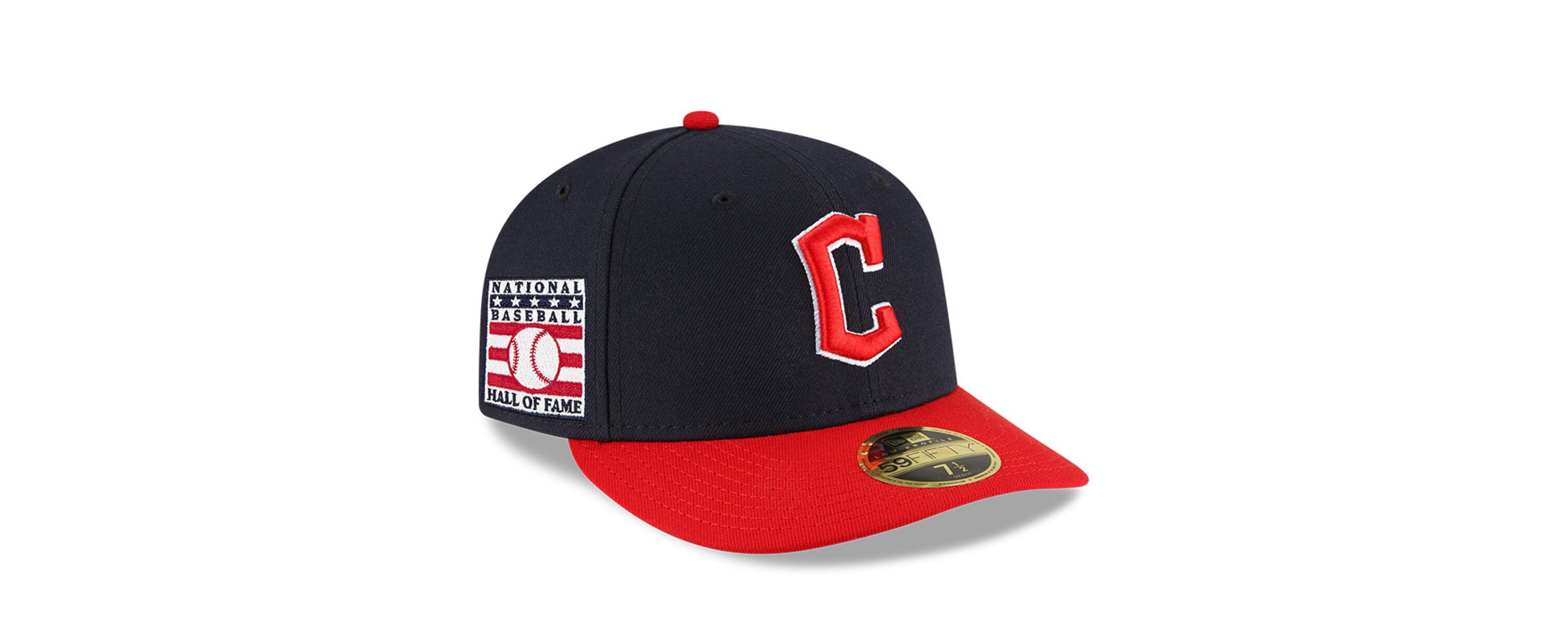 MLB Navy/Red Cleveland Guardians National Baseball Hall of Fame Low 59FIFTY Fitted Hat