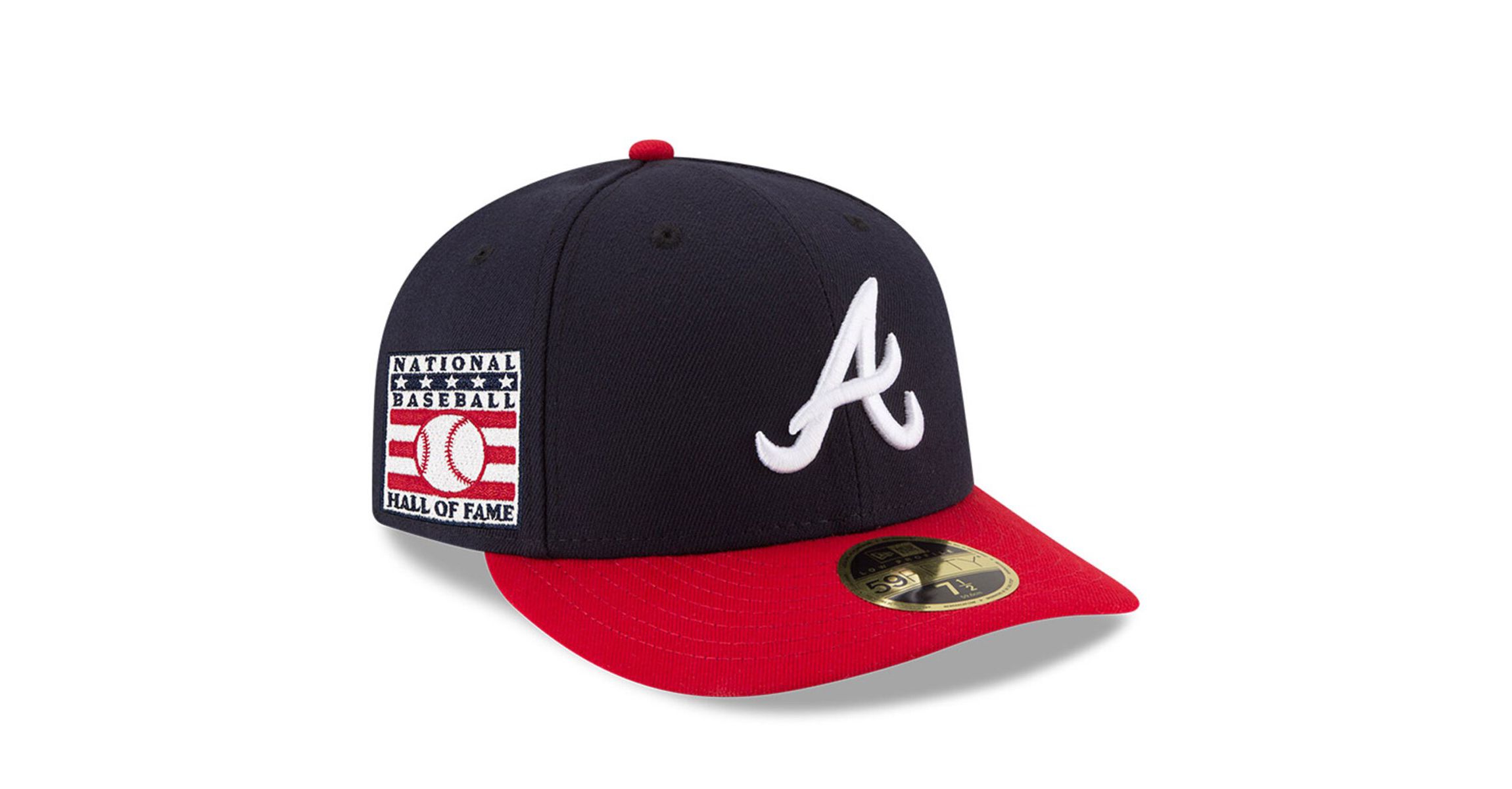 MLB Navy/Red Atlanta Braves National Baseball Hall of Fame Low 59FIFTY Fitted Hat