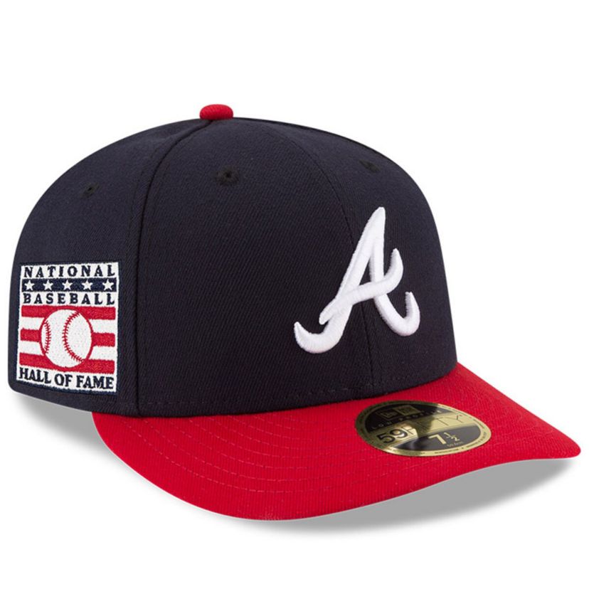 MLB Navy/Red Atlanta Braves National Baseball Hall of Fame Low 59FIFTY Fitted Hat