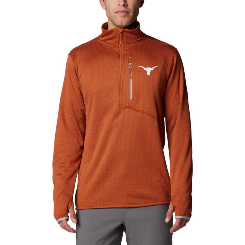 NCAA Texas Texas Longhorns Park View Grid Fleece Omni-Wick Half-Zip Jacket