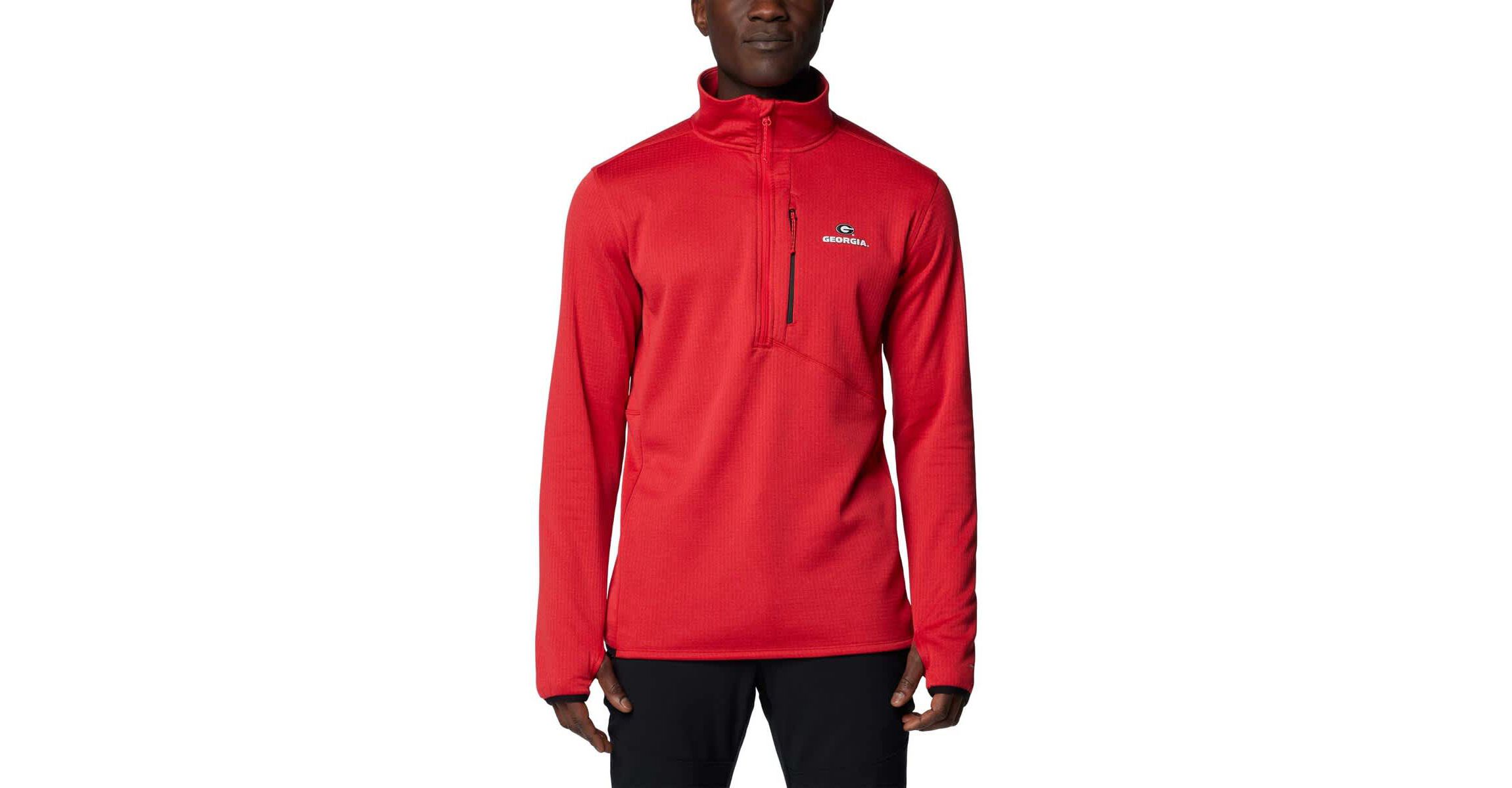 NCAA Georgia Bulldogs Park View Grid Fleece Omni-Wick Half-Zip Jacket