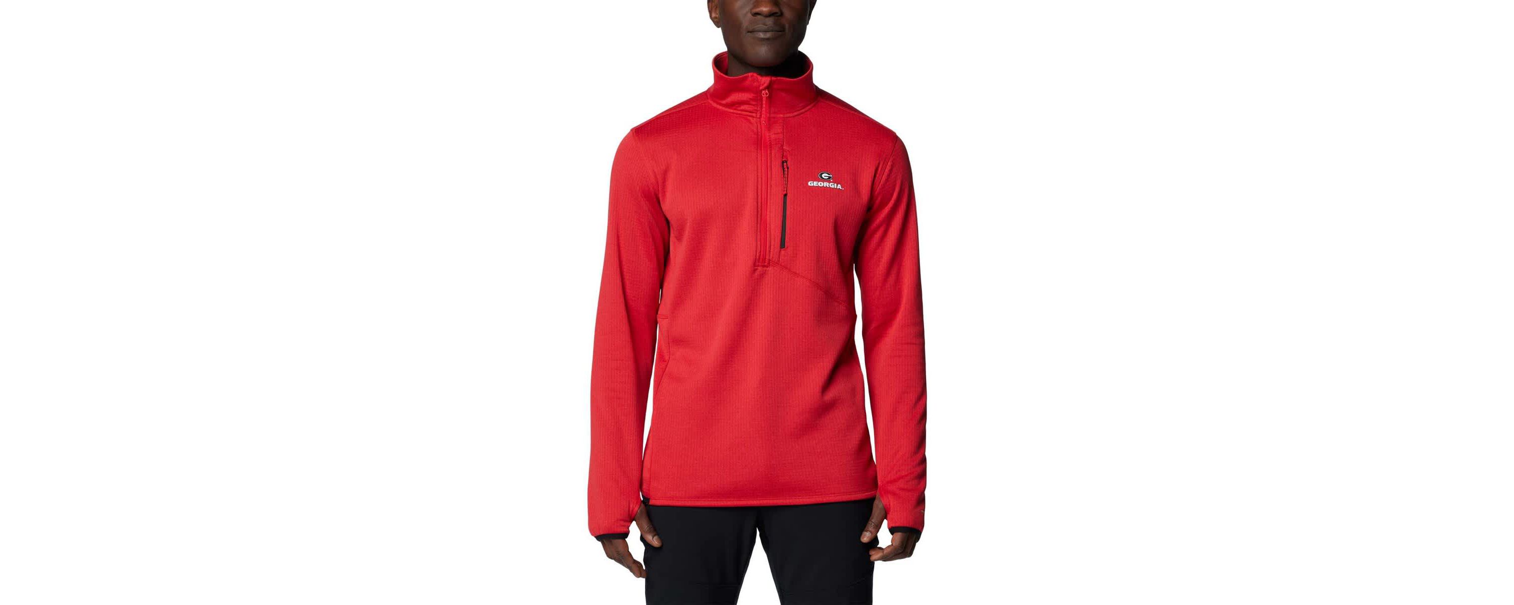 NCAA Georgia Bulldogs Park View Grid Fleece Omni-Wick Half-Zip Jacket