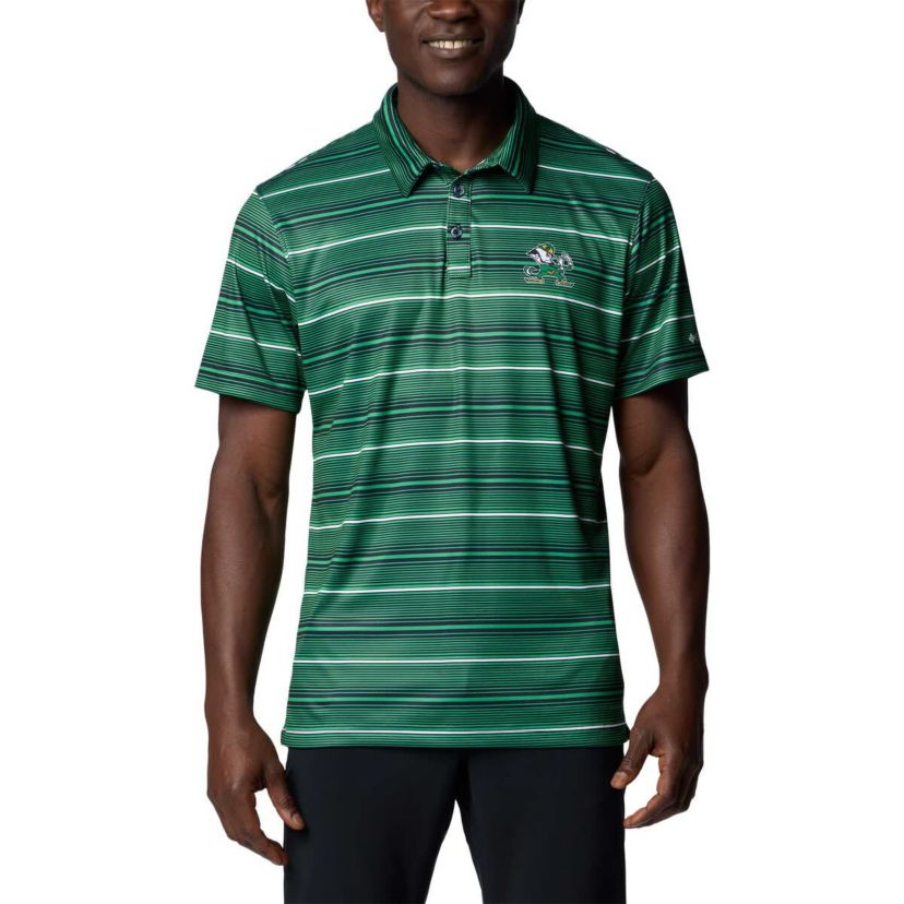NCAA Notre Dame Fighting Irish PFG Super Terminal Tackle™ Omni-Shade™ Stripe Polo