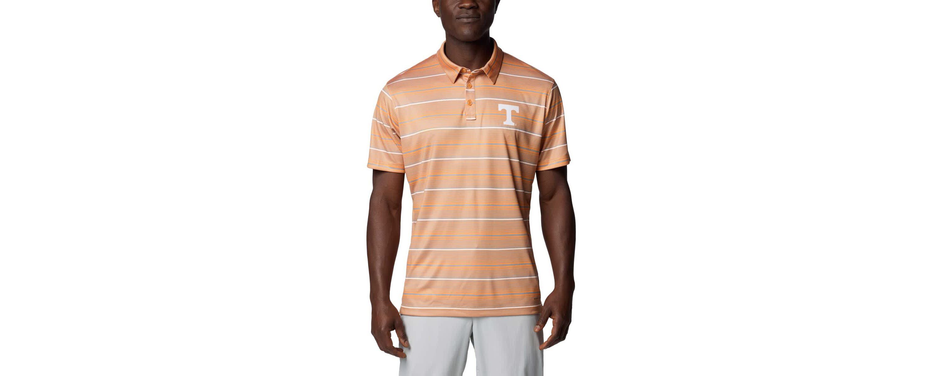 NCAA Tennessee Tennessee Volunteers PFG Super Terminal Tackle™ Omni-Shade™ Stripe Polo