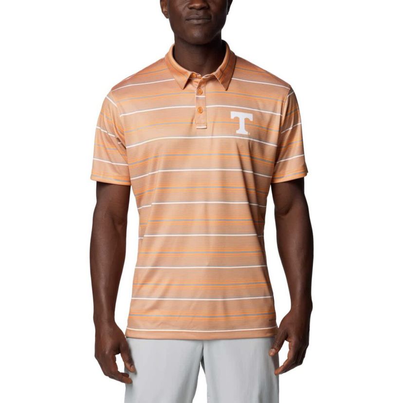NCAA Tennessee Tennessee Volunteers PFG Super Terminal Tackle™ Omni-Shade™ Stripe Polo
