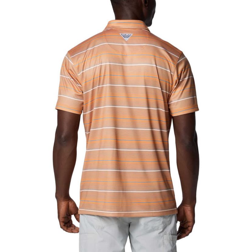 NCAA Tennessee Tennessee Volunteers PFG Super Terminal Tackle™ Omni-Shade™ Stripe Polo