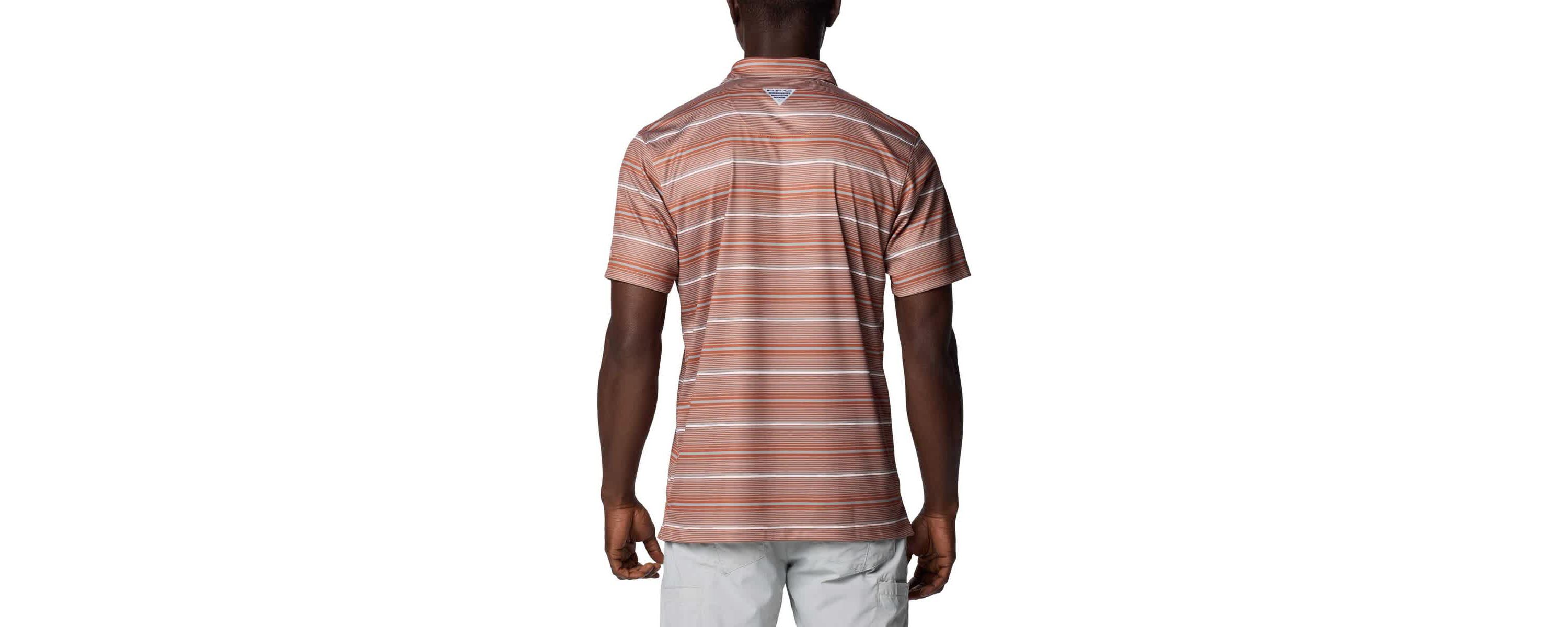 NCAA Texas Texas Longhorns PFG Super Terminal Tackle™ Omni-Shade™ Stripe Polo
