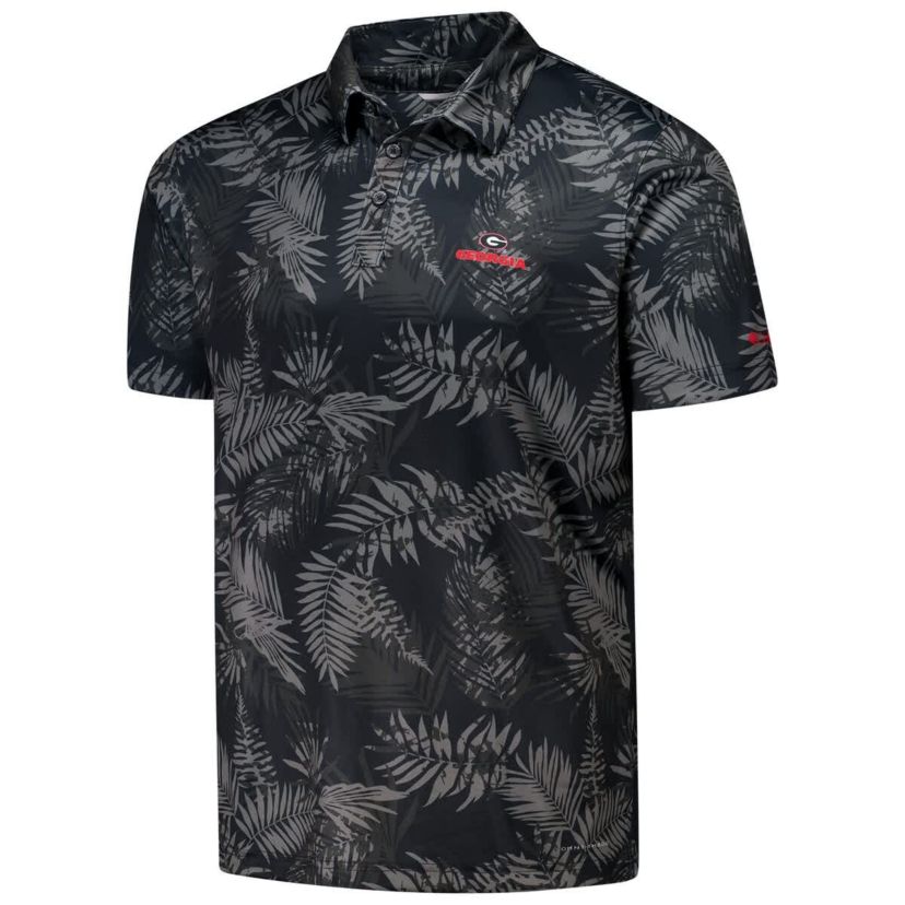 NCAA Georgia Bulldogs PFG Super Terminal Tackle™ Omni-Shade™ Bangalows Polo
