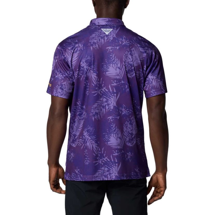 NCAA LSU Tigers PFG Super Terminal Tackle™ Omni-Shade™ Bangalows Polo