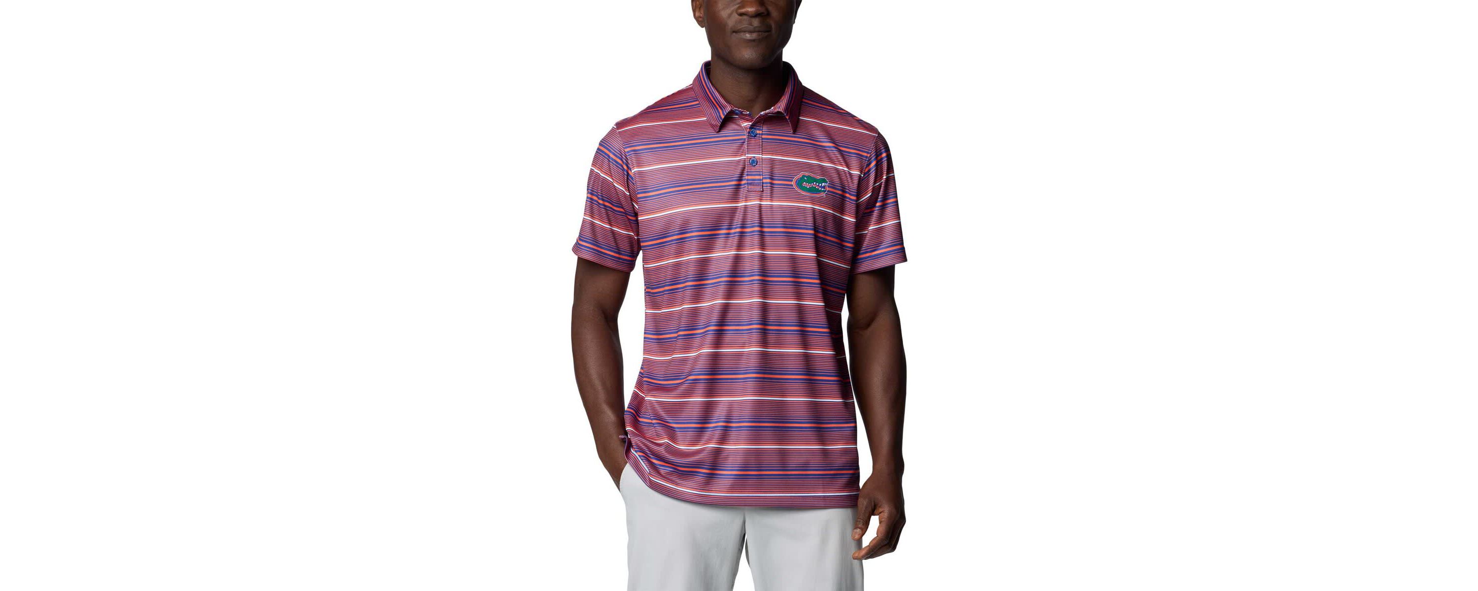 NCAA Florida Gators PFG Super Terminal Tackle™ Omni-Shade™ Stripe Polo