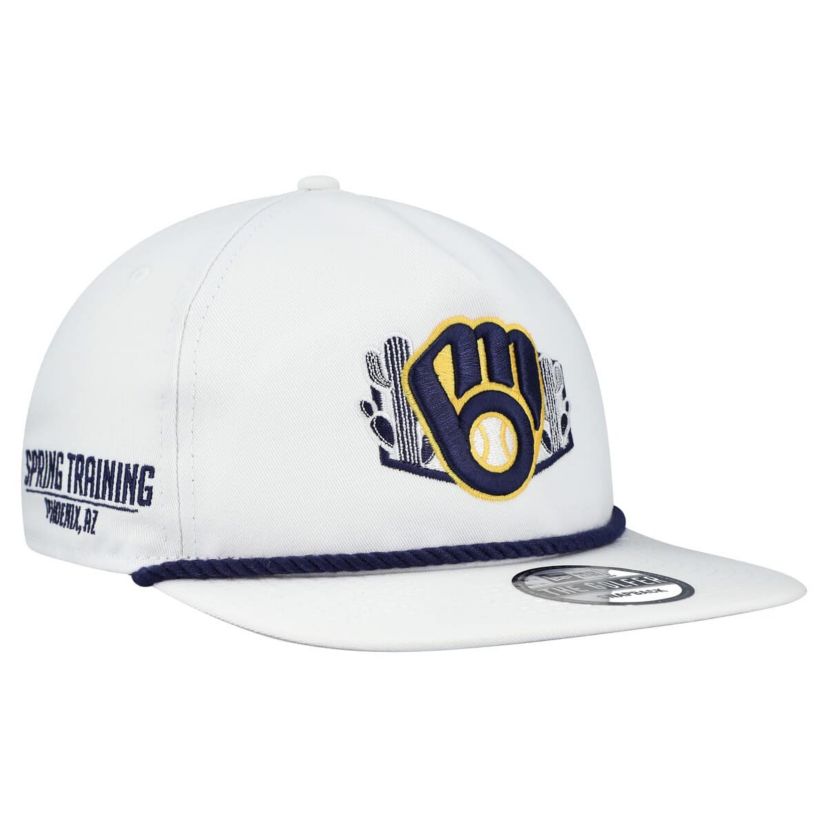 MLB Milwaukee Brewers 2025 Spring Training Palm Golfer Snapback Hat