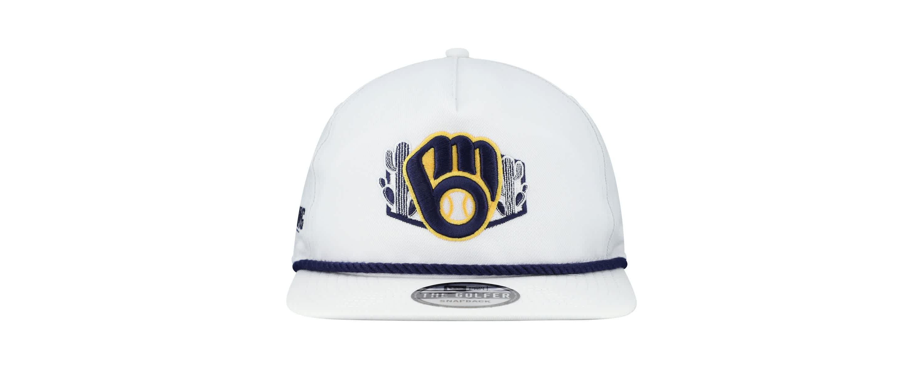 MLB Milwaukee Brewers 2025 Spring Training Palm Golfer Snapback Hat