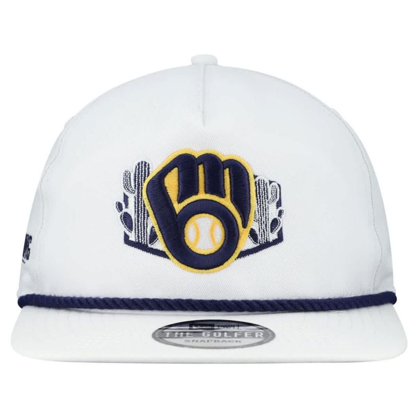 MLB Milwaukee Brewers 2025 Spring Training Palm Golfer Snapback Hat