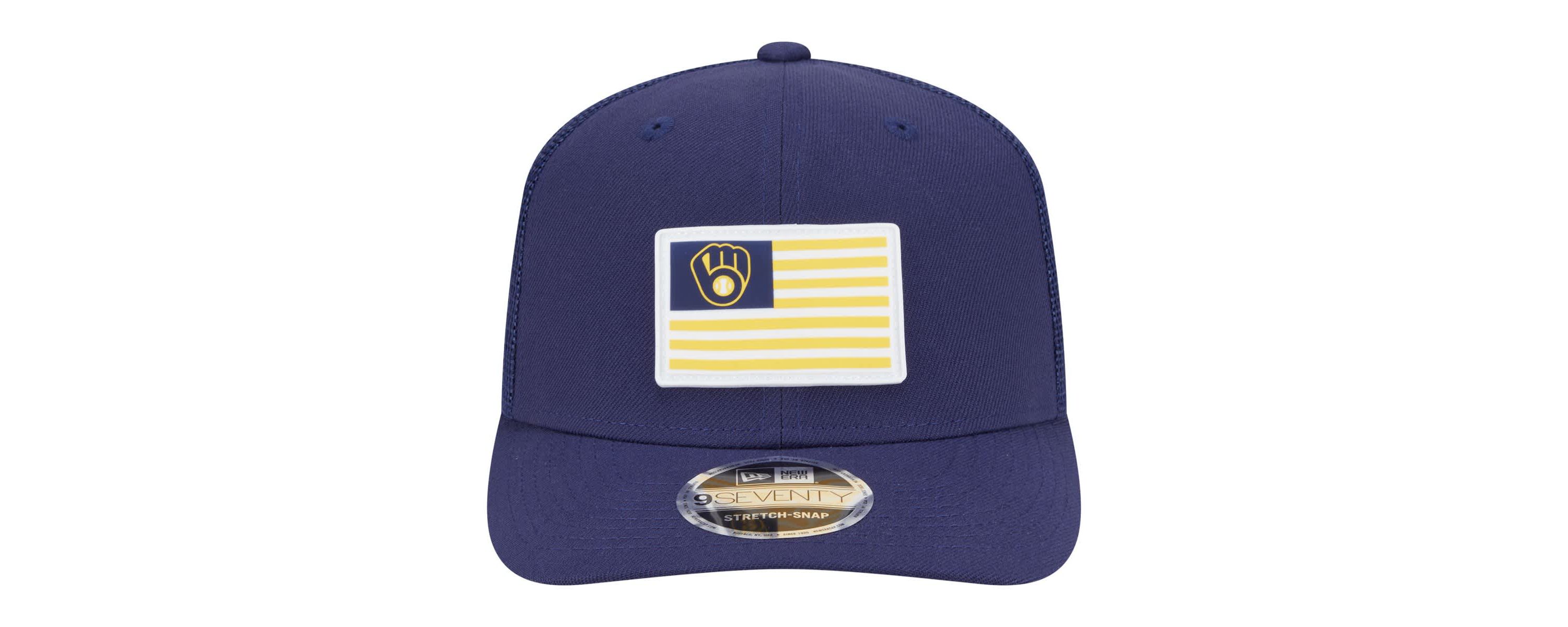 MLB Milwaukee Brewers Flag 9SEVENTY Stretch-Snap Hat
