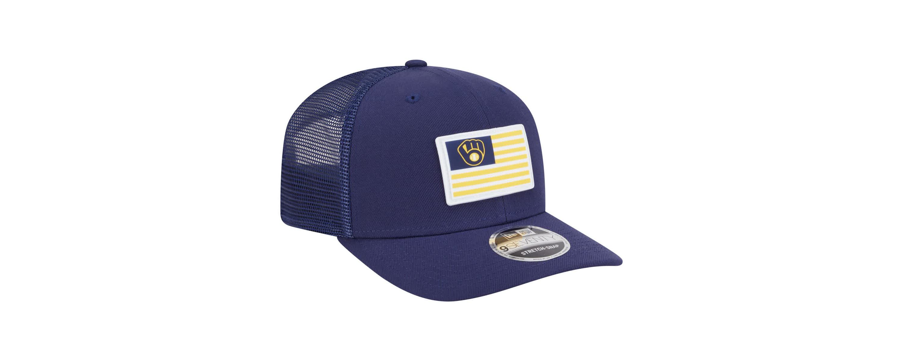 MLB Milwaukee Brewers Flag 9SEVENTY Stretch-Snap Hat
