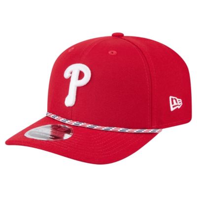 New Era Men's MLB Philadelphia Phillies Multi-Rope 9SEVENTY Stretch-Snap Hat, Red
