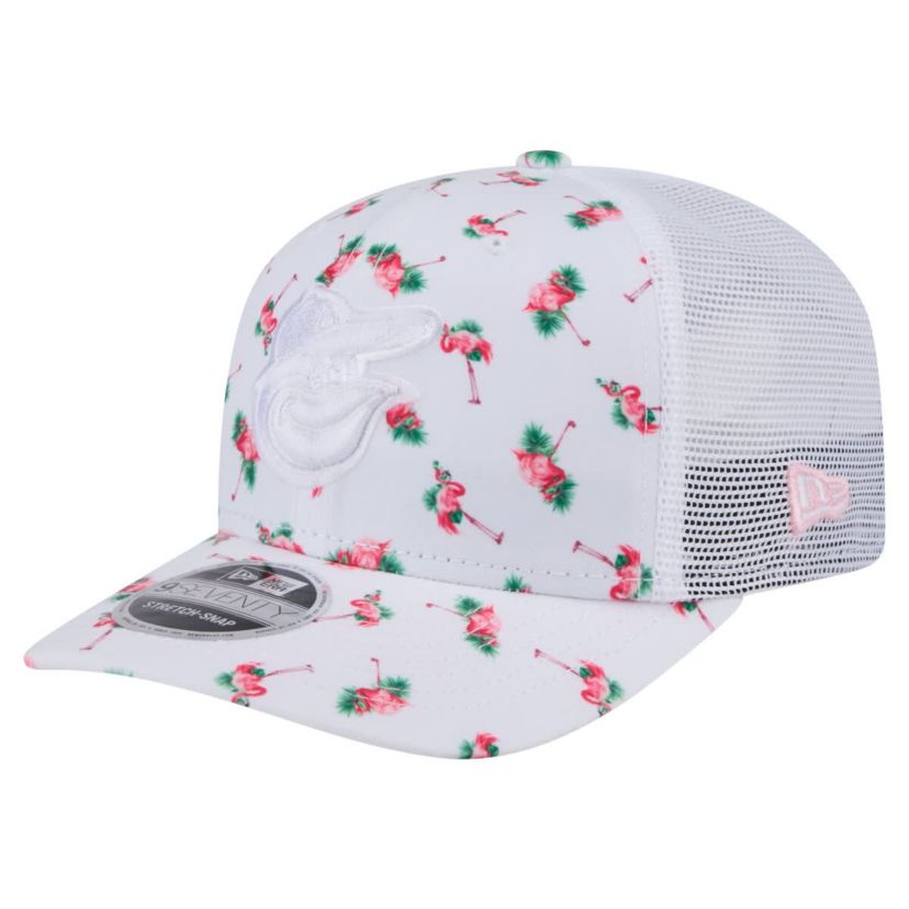 MLB Baltimore Orioles Flamingo Mesh Back 9SEVENTY Stretch-Snap Hat