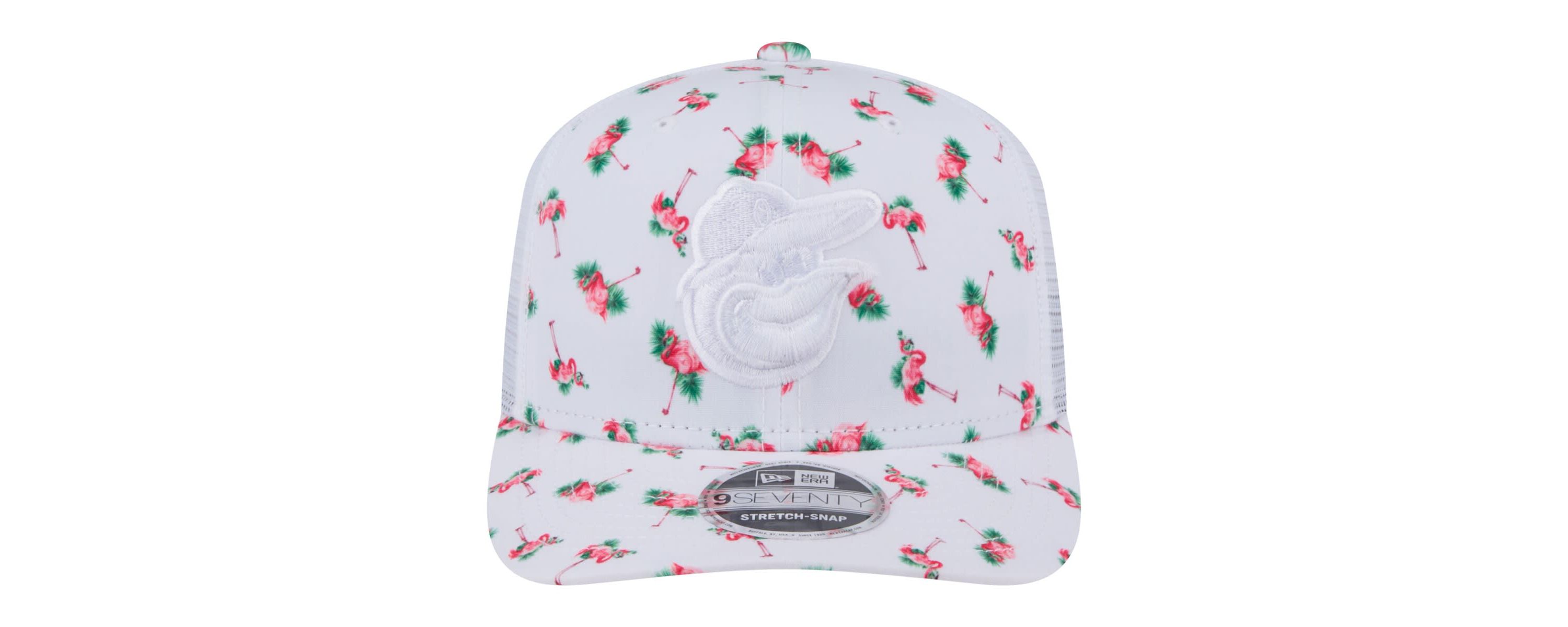 MLB Baltimore Orioles Flamingo Mesh Back 9SEVENTY Stretch-Snap Hat