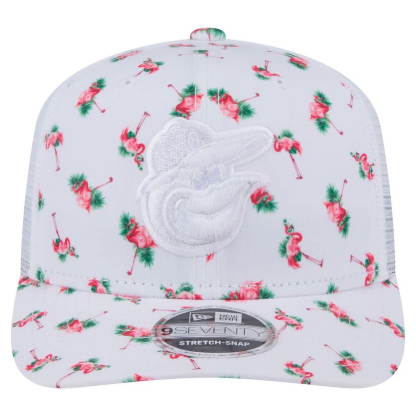 MLB Baltimore Orioles Flamingo Mesh Back 9SEVENTY Stretch-Snap Hat