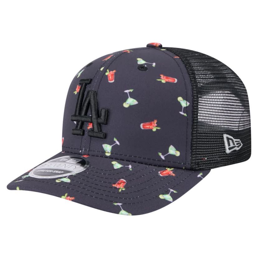 MLB Los Angeles Dodgers Adventure Drinks Pattern 9SEVENTY Stretch-Snap Hat