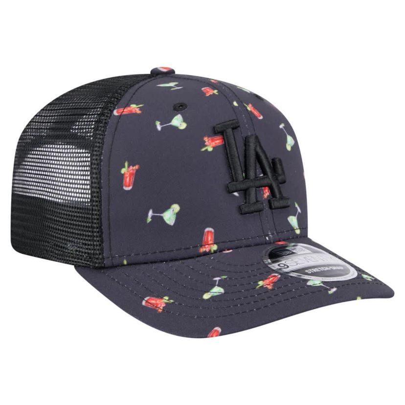MLB Los Angeles Dodgers Adventure Drinks Pattern 9SEVENTY Stretch-Snap Hat