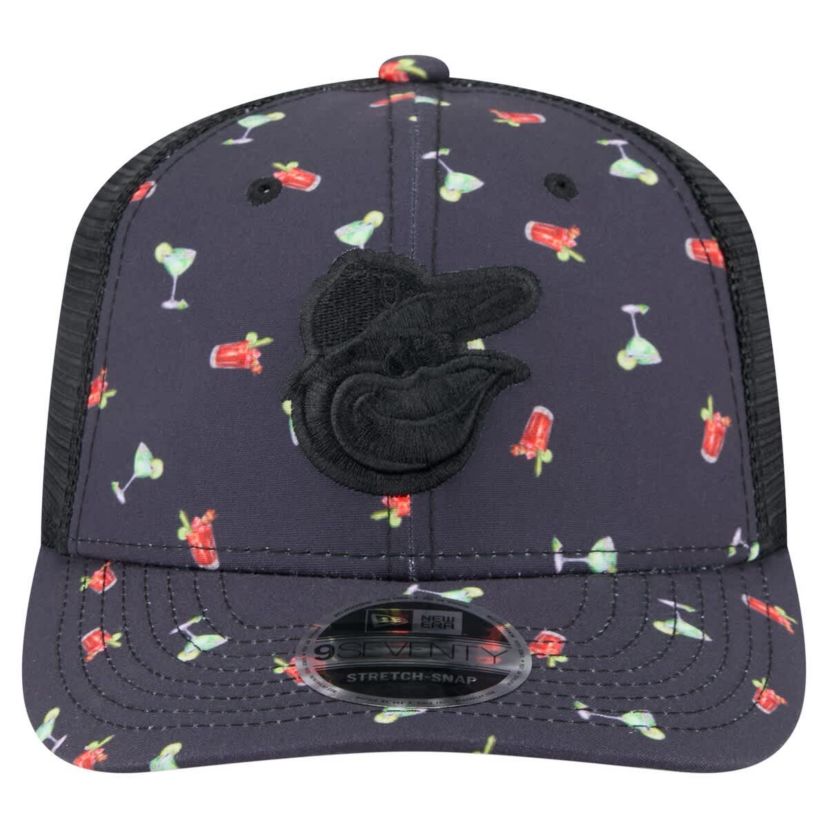 MLB Baltimore Orioles Adventure Drinks Pattern 9SEVENTY Stretch-Snap Hat