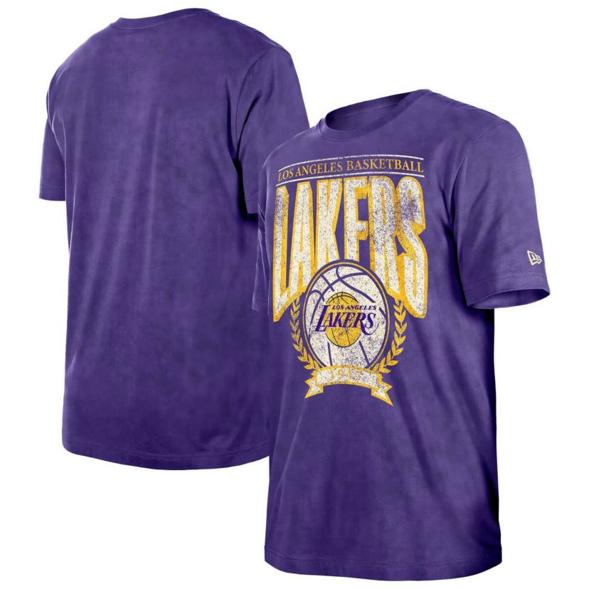NBA Los Angeles Lakers Throwback Vintage Boxy Mineral Wash T-Shirt