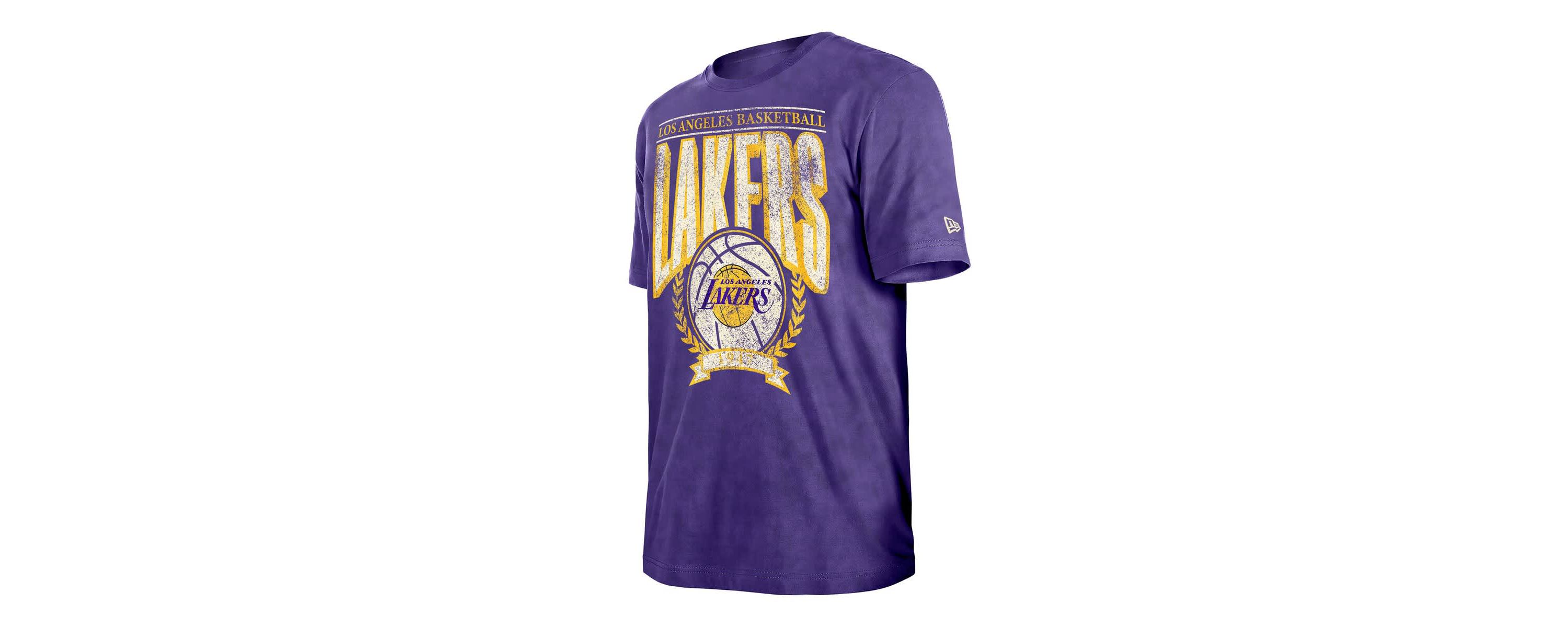 NBA Los Angeles Lakers Throwback Vintage Boxy Mineral Wash T-Shirt