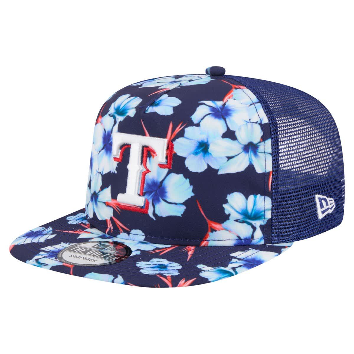 MLB Texas Rangers Adventure Pattern Golfer Trucker Snapback Hat