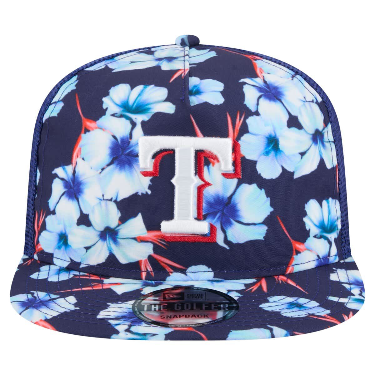 MLB Texas Rangers Adventure Pattern Golfer Trucker Snapback Hat