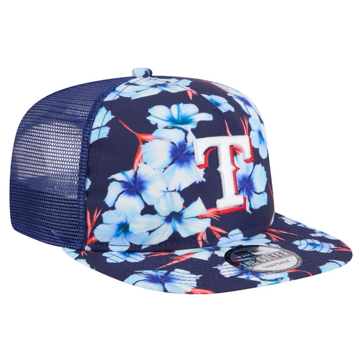 MLB Texas Rangers Adventure Pattern Golfer Trucker Snapback Hat