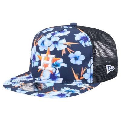 New Era Men's MLB Houston Astros Adventure Pattern Golfer Trucker Snapback Hat