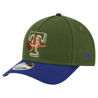 New Era Men's MLB Dark Texas Rangers City Feature 9FORTY A-Frame Adjustable Hat, Green