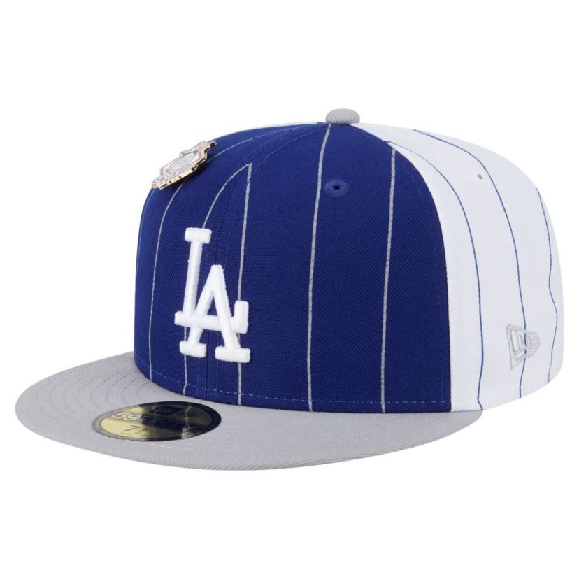 MLB Dark Los Angeles Dodgers Pinstripe 59FIFTY Fitted Hat
